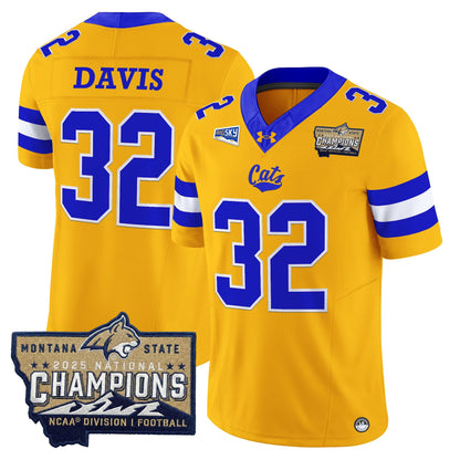 Men's Montana State Bobcats 2025 National Champions Vapor Limited Jersey - All Stitched