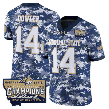 Men's Montana State Bobcats 2025 National Champions Vapor Limited Jersey - All Stitched