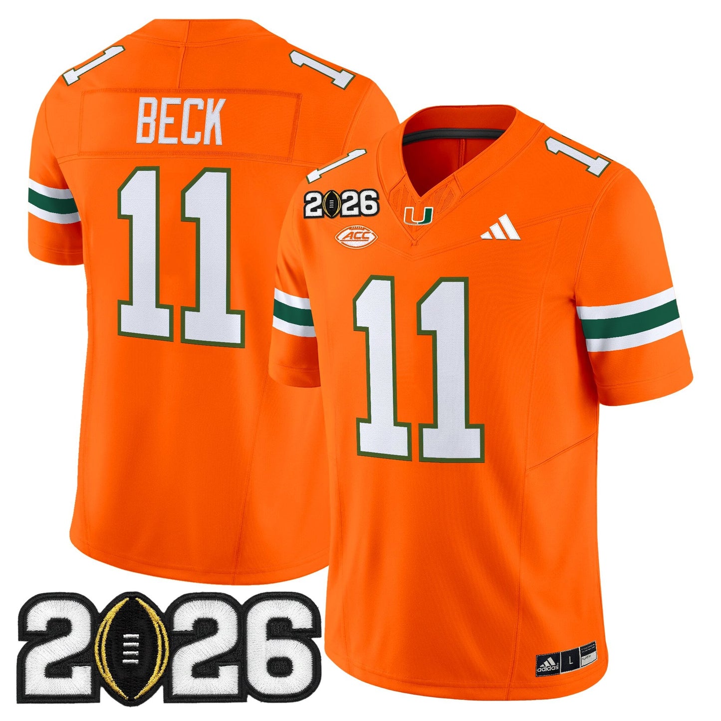 Men's Miami Hurricanes 2026 CFP Final Patch Vapor Limited Jersey - All Stitched