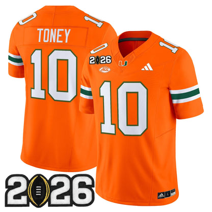 Men's Miami Hurricanes 2026 CFP Final Patch Vapor Limited Jersey - All Stitched