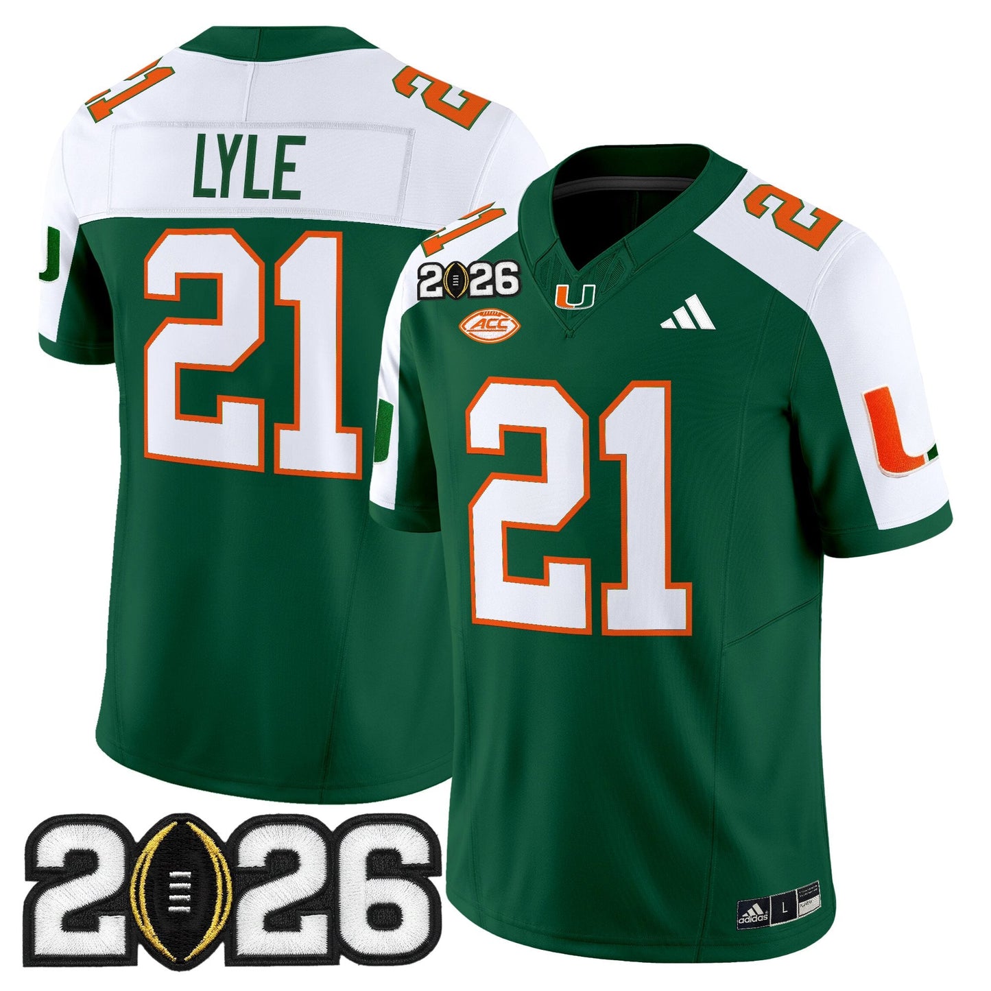 Men's Miami Hurricanes 2026 CFP Final Patch Vapor Limited Jersey - All Stitched
