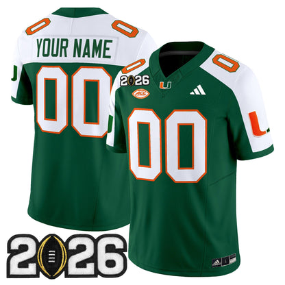Miami Hurricanes 2026 CFP Final Patch Vapor Limited Custom Jersey - All Stitched