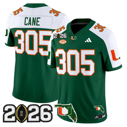  Miami Hurricanes 2026 CFP Final & Florida Patch Vapor Limited Jersey - All Stitched
