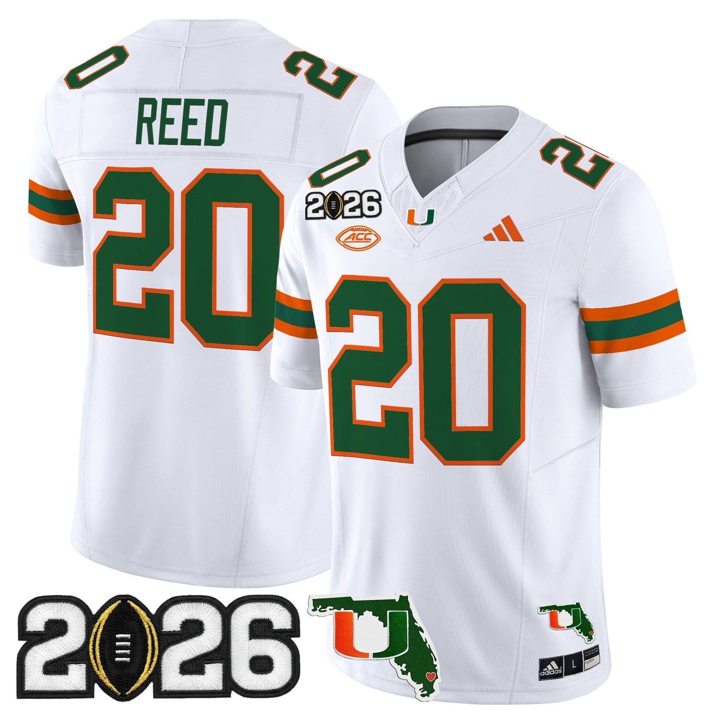  Miami Hurricanes 2026 CFP Final & Florida Patch Vapor Limited Jersey - All Stitched