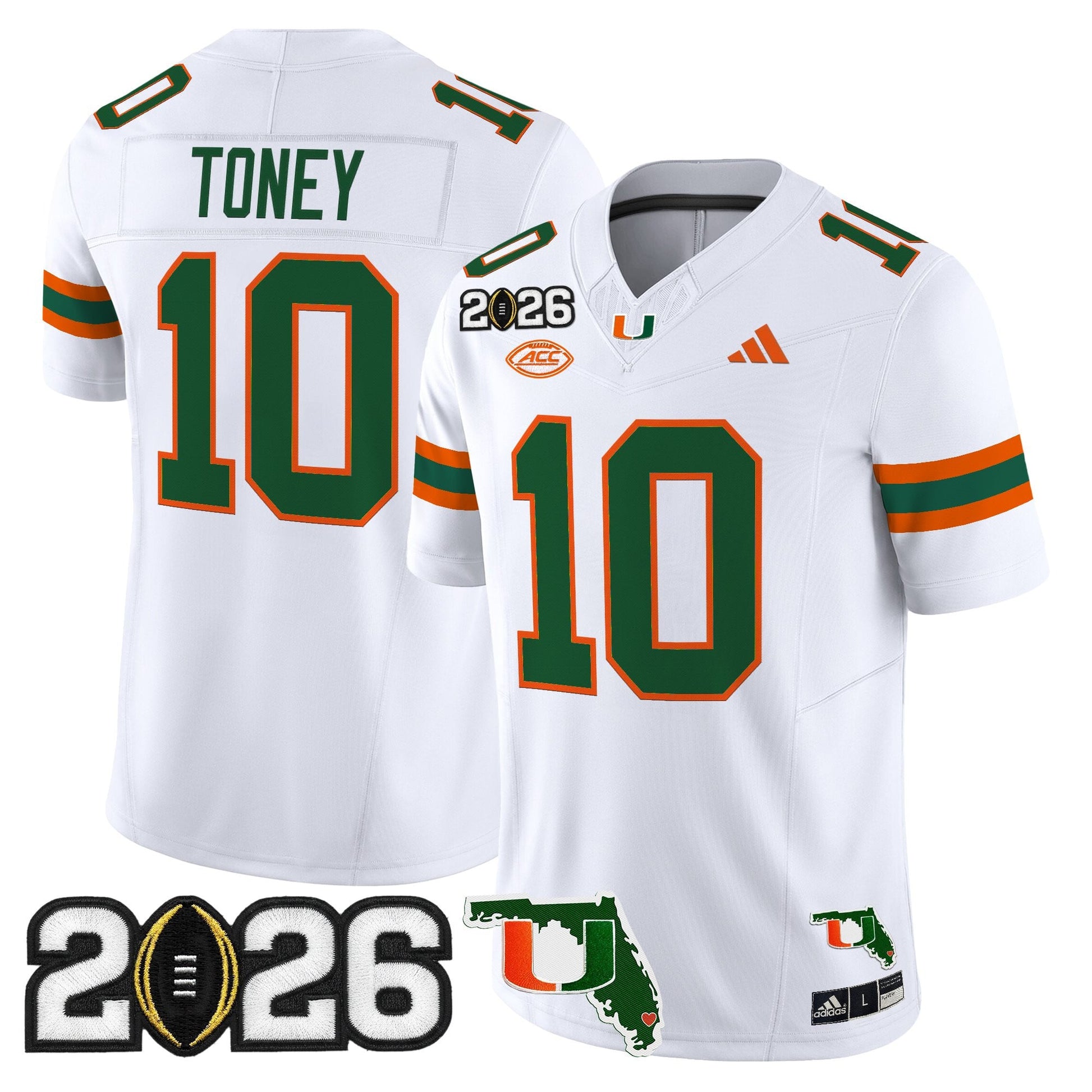  Miami Hurricanes 2026 CFP Final & Florida Patch Vapor Limited Jersey - All Stitched