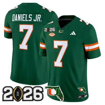  Miami Hurricanes 2026 CFP Final & Florida Patch Vapor Limited Jersey - All Stitched