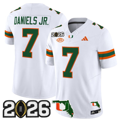  Miami Hurricanes 2026 CFP Final & Florida Patch Vapor Limited Jersey - All Stitched