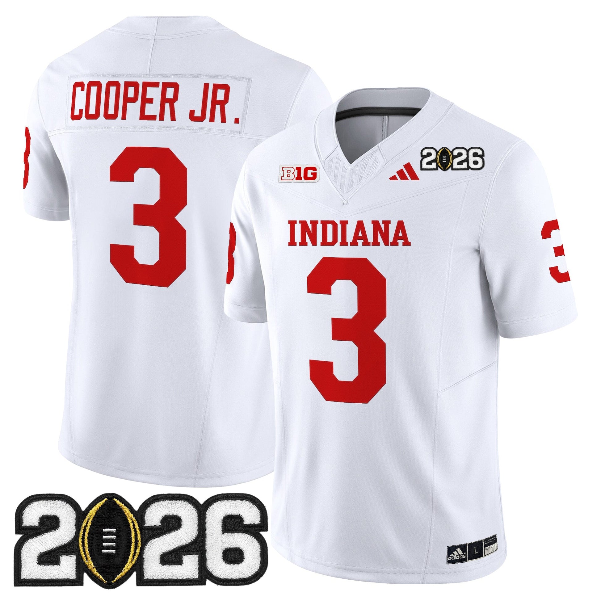 Men's Indiana Hoosiers 2026 CFP Final Patch Vapor Limited Jersey V2 - All Stitched
