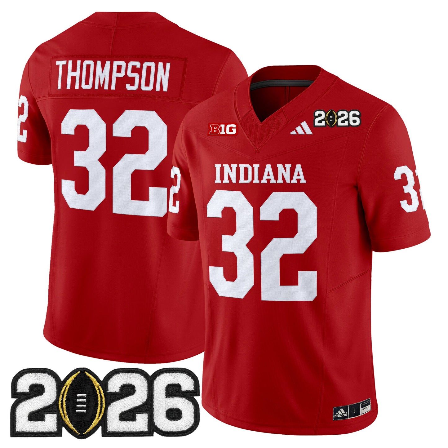 Men's Indiana Hoosiers 2026 CFP Final Patch Vapor Limited Jersey V2 - All Stitched