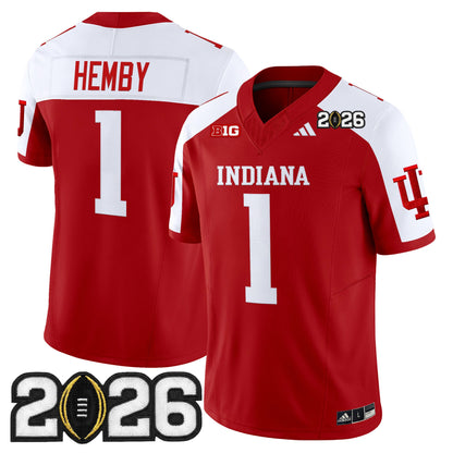 Men's Indiana Hoosiers 2026 CFP Final Patch Vapor Limited Jersey V2 - All Stitched
