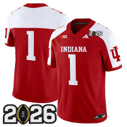 Men's Indiana Hoosiers 2026 CFP Final Patch Vapor Limited Jersey V2 - All Stitched