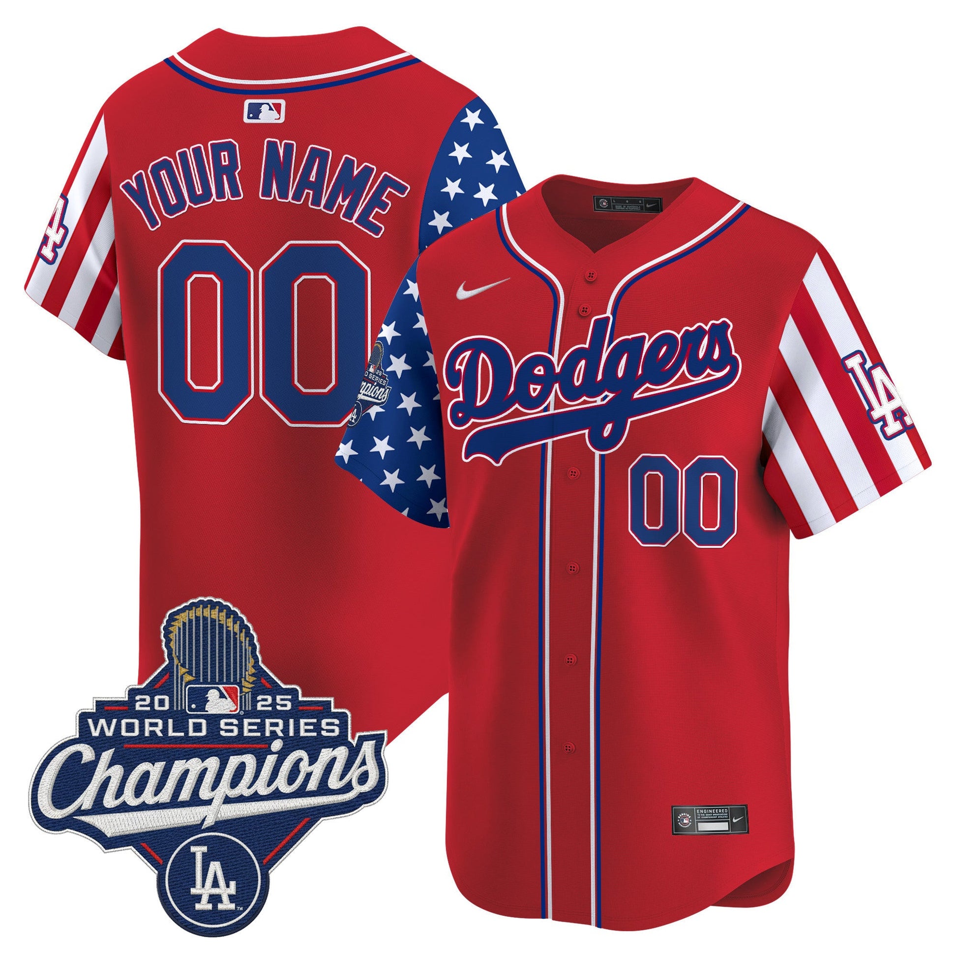 Los Angeles Dodgers "America250 Edition" Vapor Premier Limited Custom Jersey - All Stitched