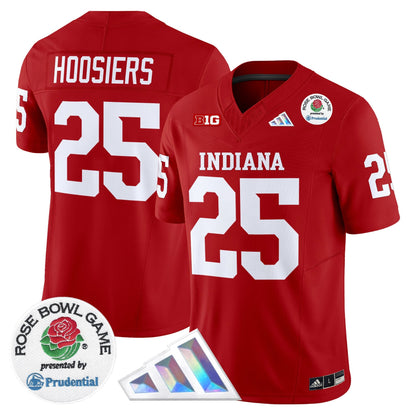 Men's Indiana Hoosiers 2025 Rose Bowl Vapor Limited Jersey V2 - All Stitched