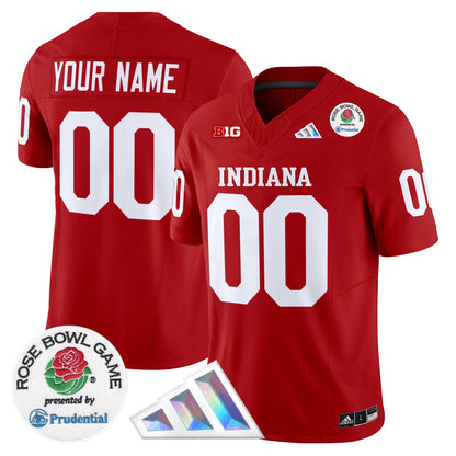 Indiana Hoosiers 2025 Rose Bowl Vapor Limited Custom Jersey V2 - All Stitched