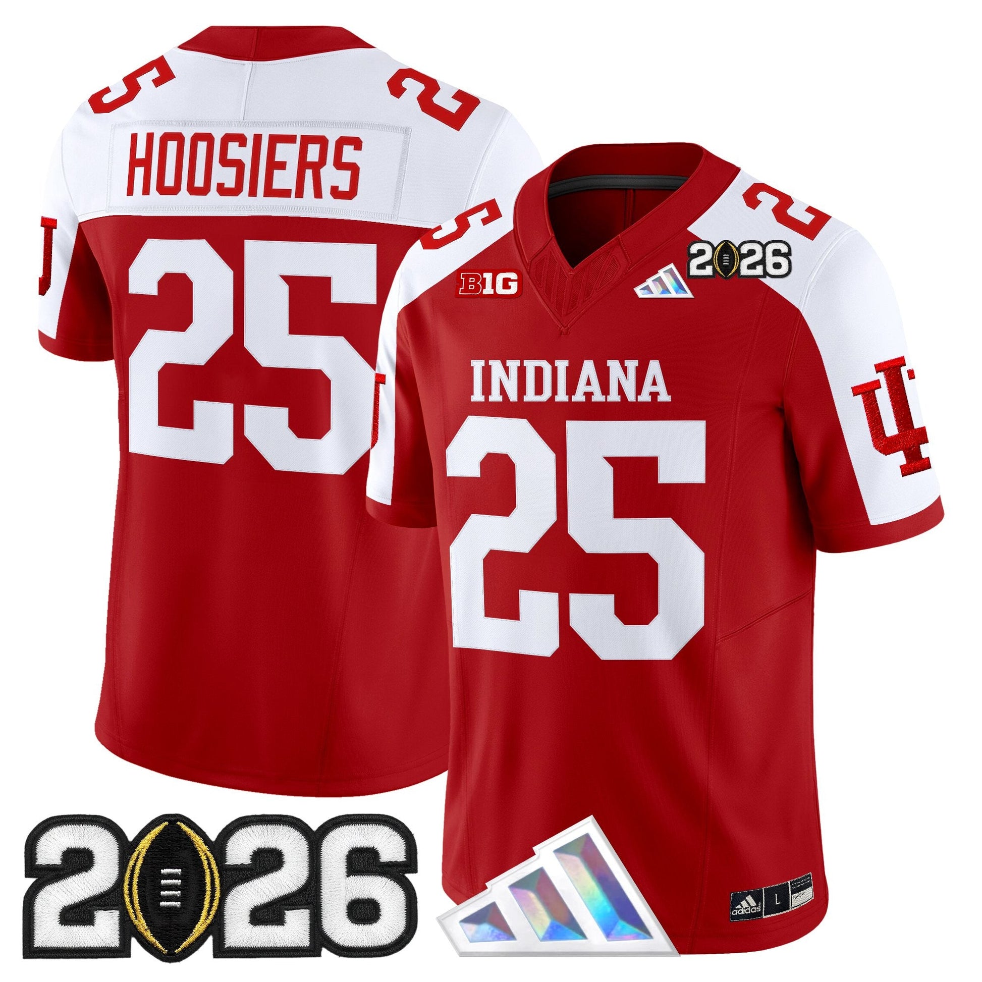 Men's Indiana Hoosiers 2026 CFP Final Patch Vapor Limited Jersey V3 - All Stitched
