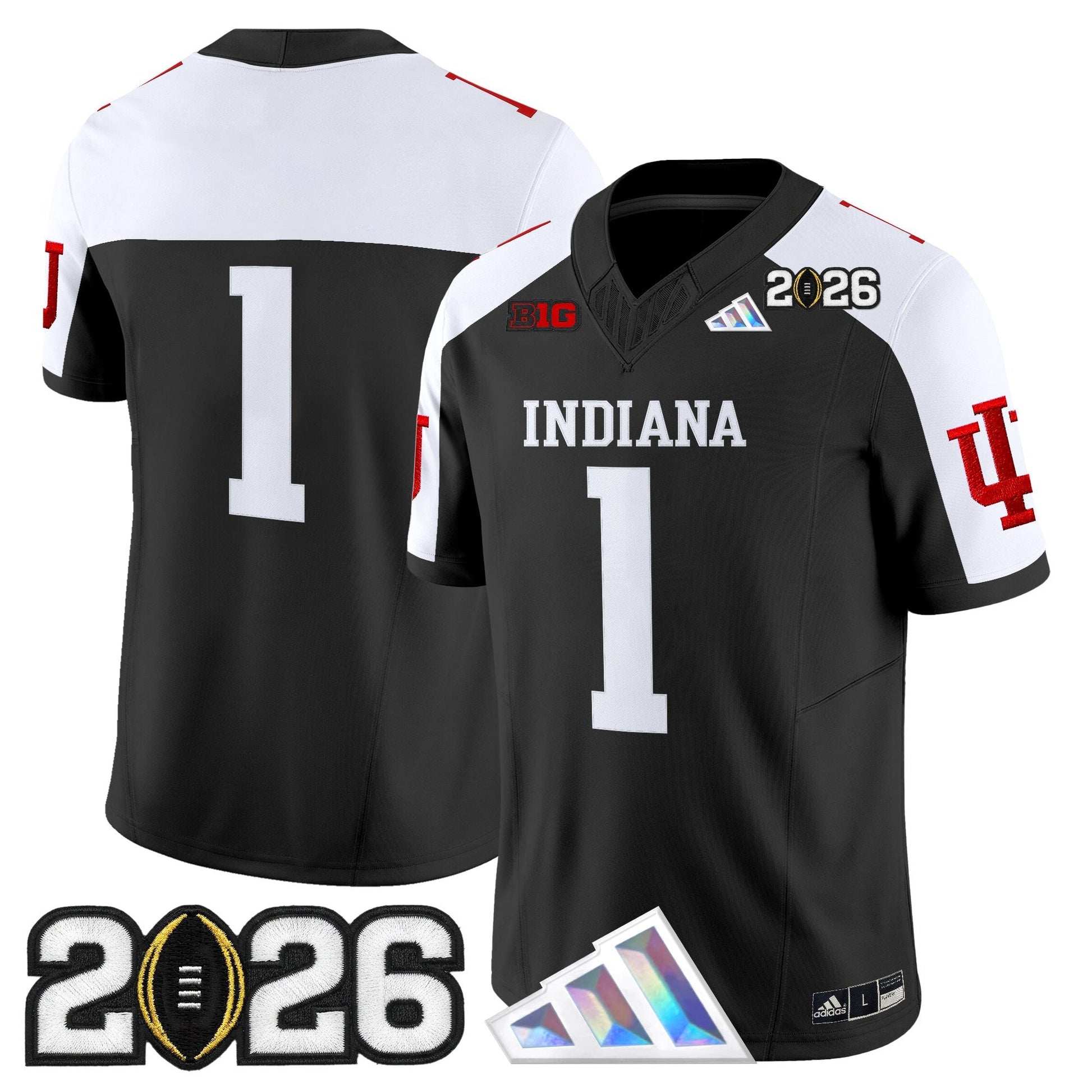 Men's Indiana Hoosiers 2026 CFP Final Patch Vapor Limited Jersey V3 - All Stitched