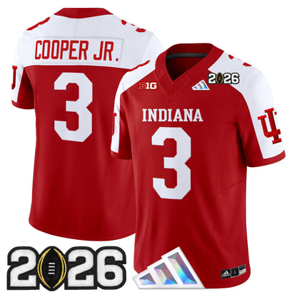 Men's Indiana Hoosiers 2026 CFP Final Patch Vapor Limited Jersey V3 - All Stitched
