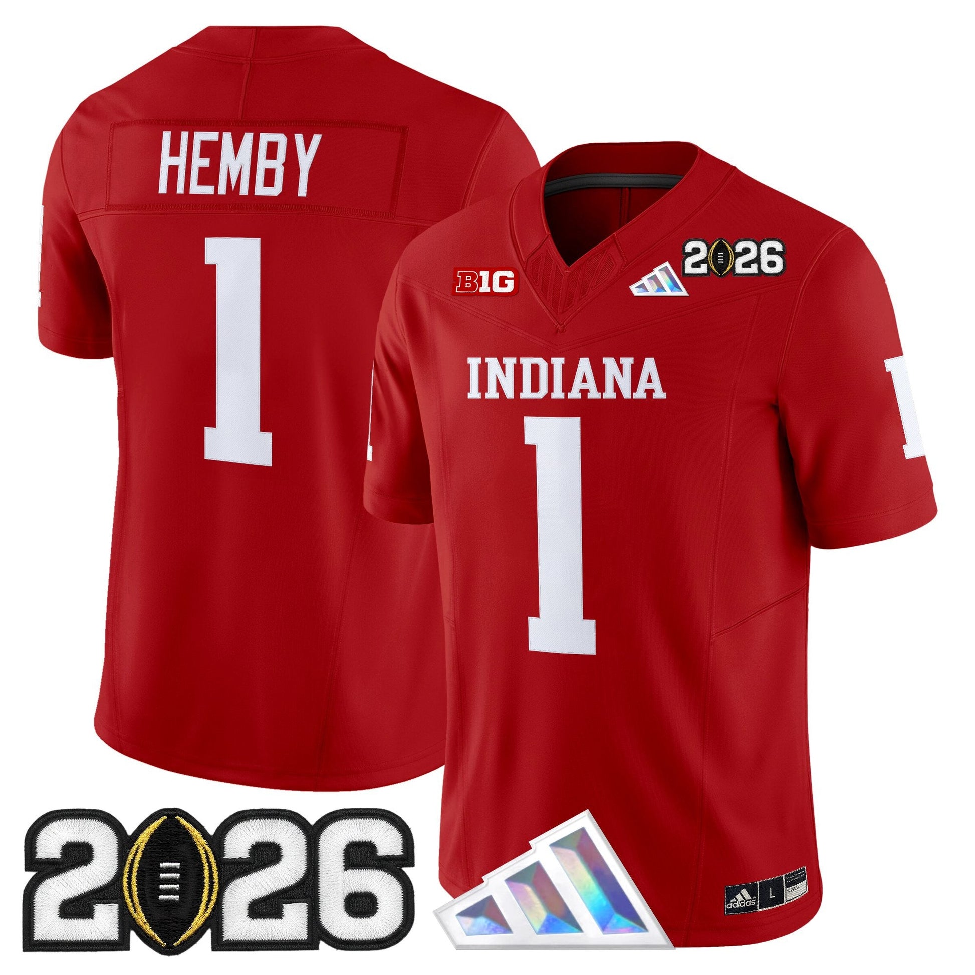 Men's Indiana Hoosiers 2026 CFP Final Patch Vapor Limited Jersey V3 - All Stitched