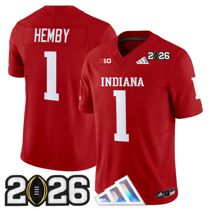 Men's Indiana Hoosiers 2026 CFP Final Patch Vapor Limited Jersey V3 - All Stitched