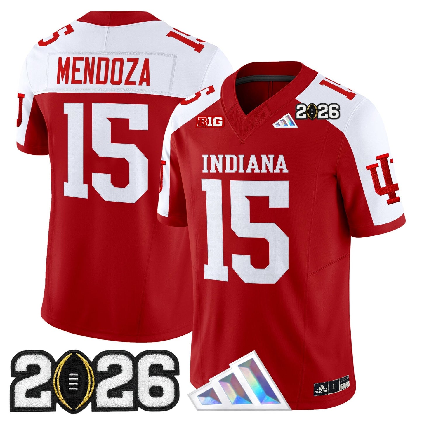 Men's Indiana Hoosiers 2026 CFP Final Patch Vapor Limited Jersey V3 - All Stitched