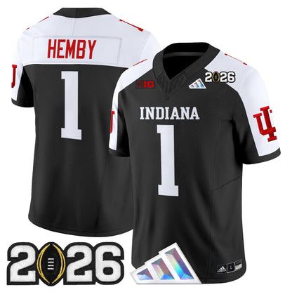 Men's Indiana Hoosiers 2026 CFP Final Patch Vapor Limited Jersey V3 - All Stitched