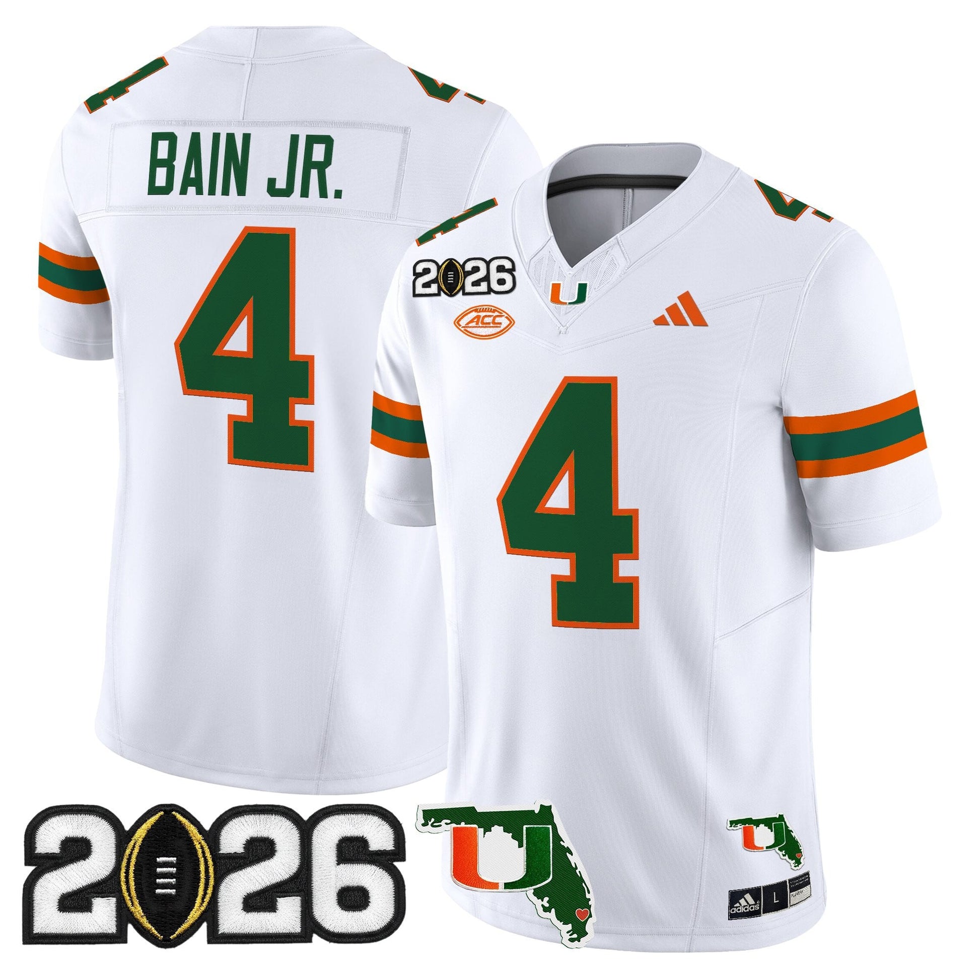  Miami Hurricanes 2026 CFP Final & Florida Patch Vapor Limited Jersey - All Stitched