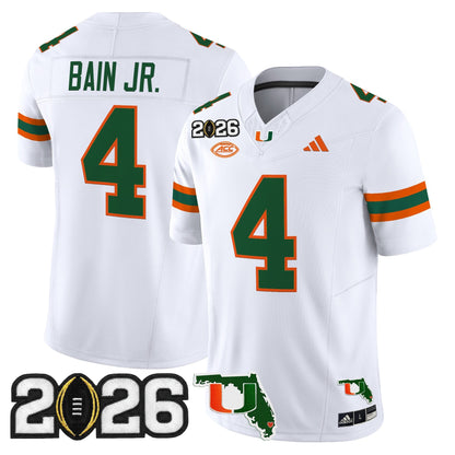  Miami Hurricanes 2026 CFP Final & Florida Patch Vapor Limited Jersey - All Stitched