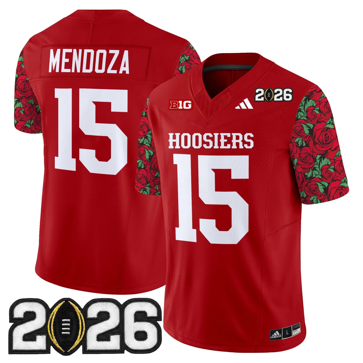 Men's Indiana Hoosiers 2026 CFP Final Patch Vapor Limited Jersey - Rose Bowl Style - Stitched