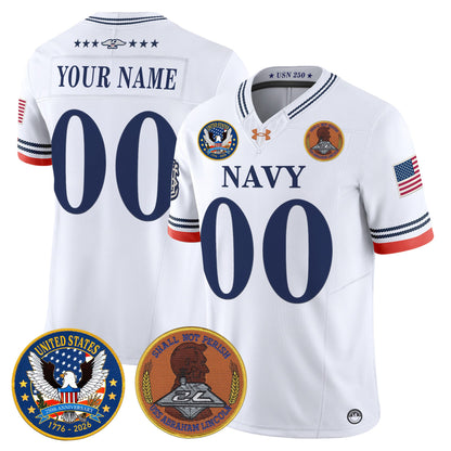 Navy Midshipmen "United States 250th Anniversary Patch" Vapor Limited Custom Jersey - Stitched