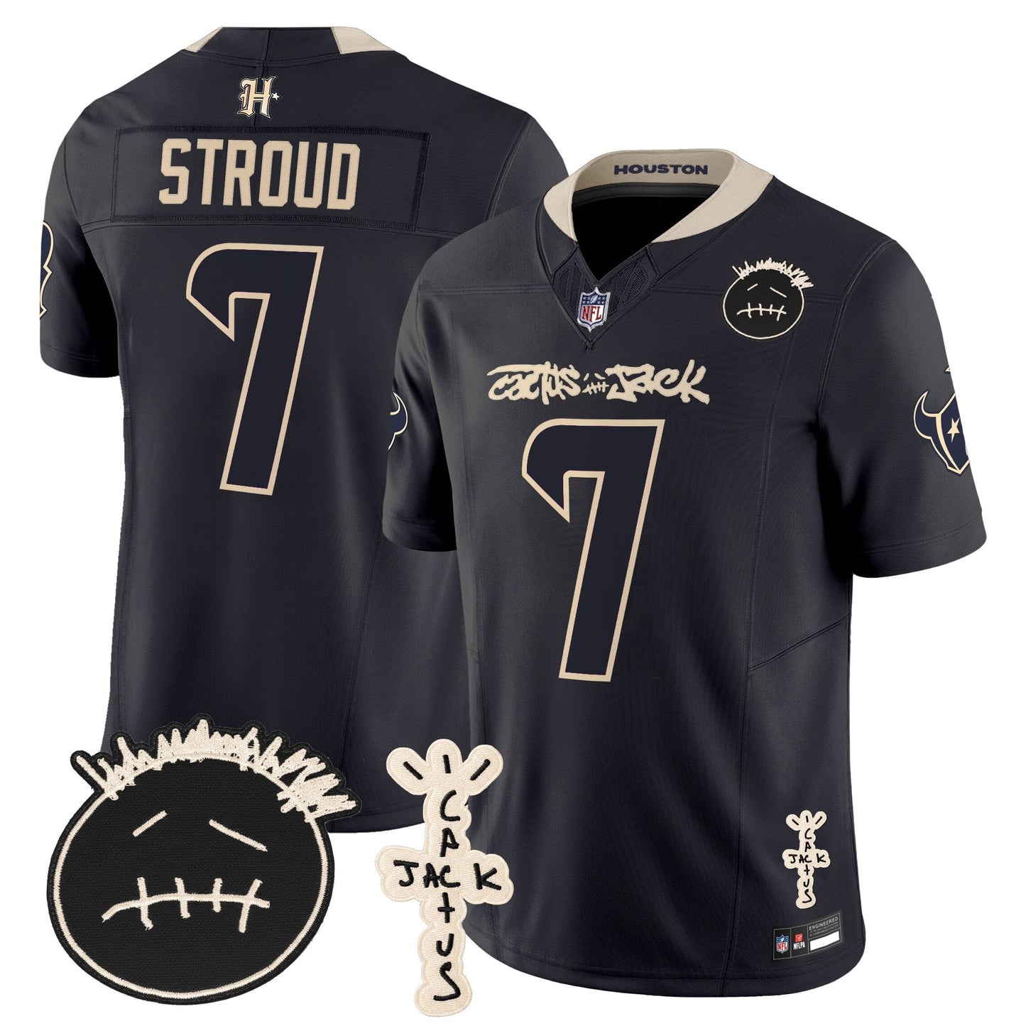 Men's Houston Texans x Cactus Jack Vapor Limited Jersey V2 - All Stitched