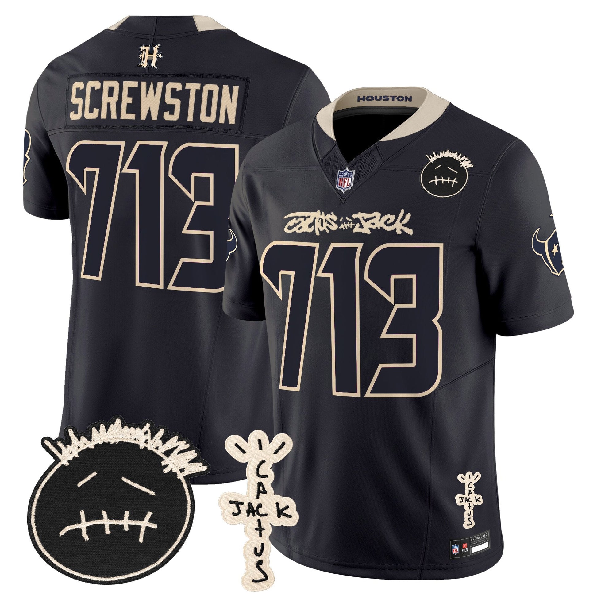 Men's Houston Texans x Cactus Jack Vapor Limited Jersey V2 - All Stitched