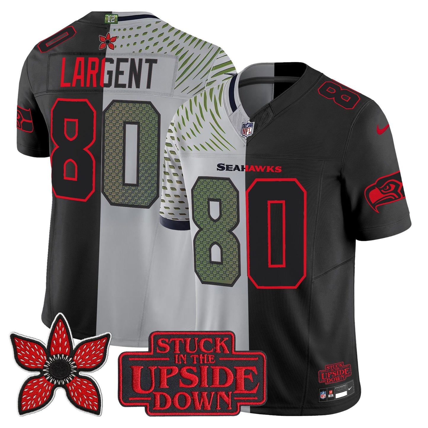 Seattle Seahawks 'Upside Down Edition' Vapor Limited Jersey - All Stitched