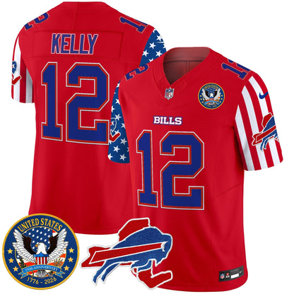Men's Buffalo Bills "America250 Edition" Style Vapor Limited Jersey - All Stitched