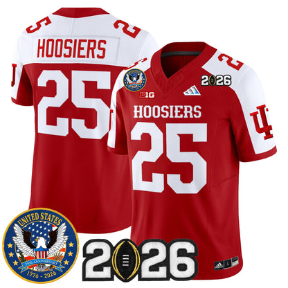 Men's Indiana Hoosiers "United States 250th Anniversary Patch" Vapor Limited Jersey - All Stitched