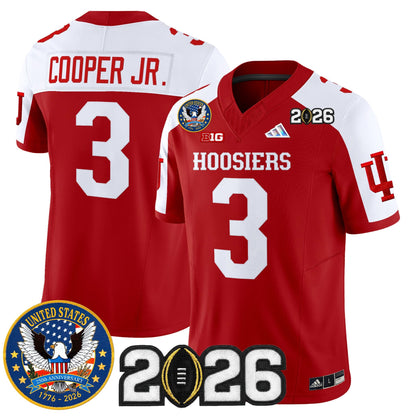 Men's Indiana Hoosiers "United States 250th Anniversary Patch" Vapor Limited Jersey - All Stitched