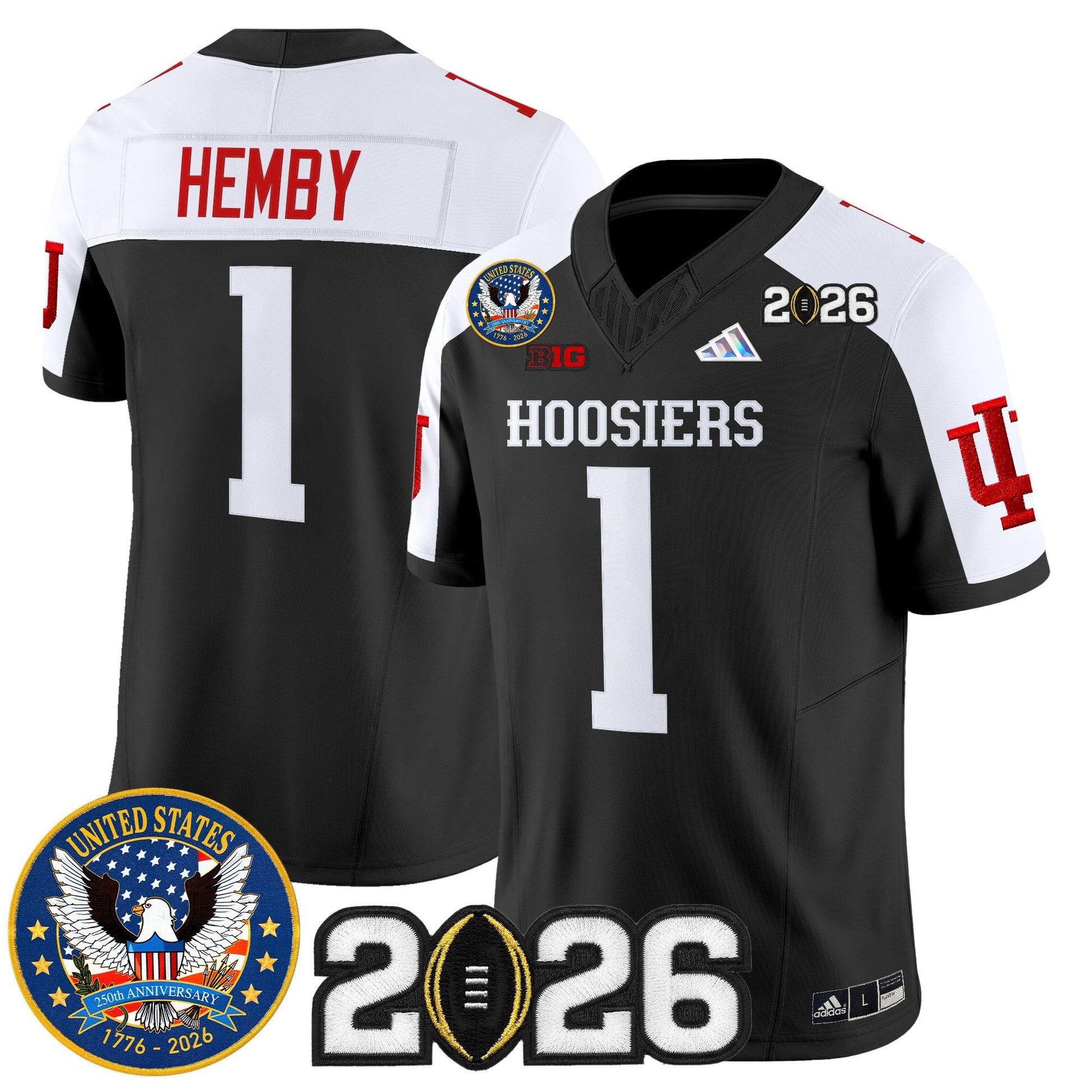 Men's Indiana Hoosiers "United States 250th Anniversary Patch" Vapor Limited Jersey - All Stitched
