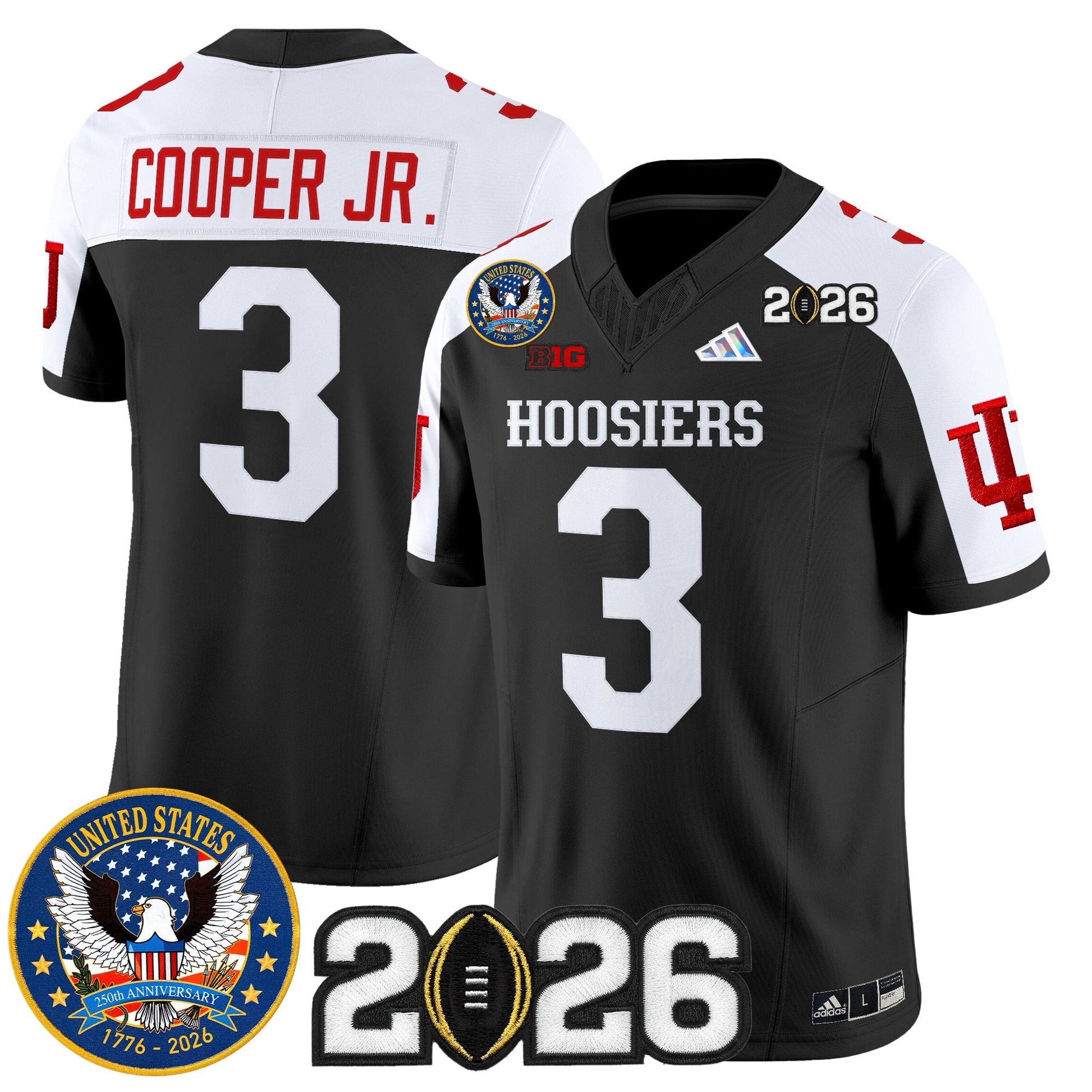 Men's Indiana Hoosiers "United States 250th Anniversary Patch" Vapor Limited Jersey - All Stitched