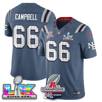 Men' NE 2025 Vapor Jersey - AFC Champions Limited Patch - All Stitched n15