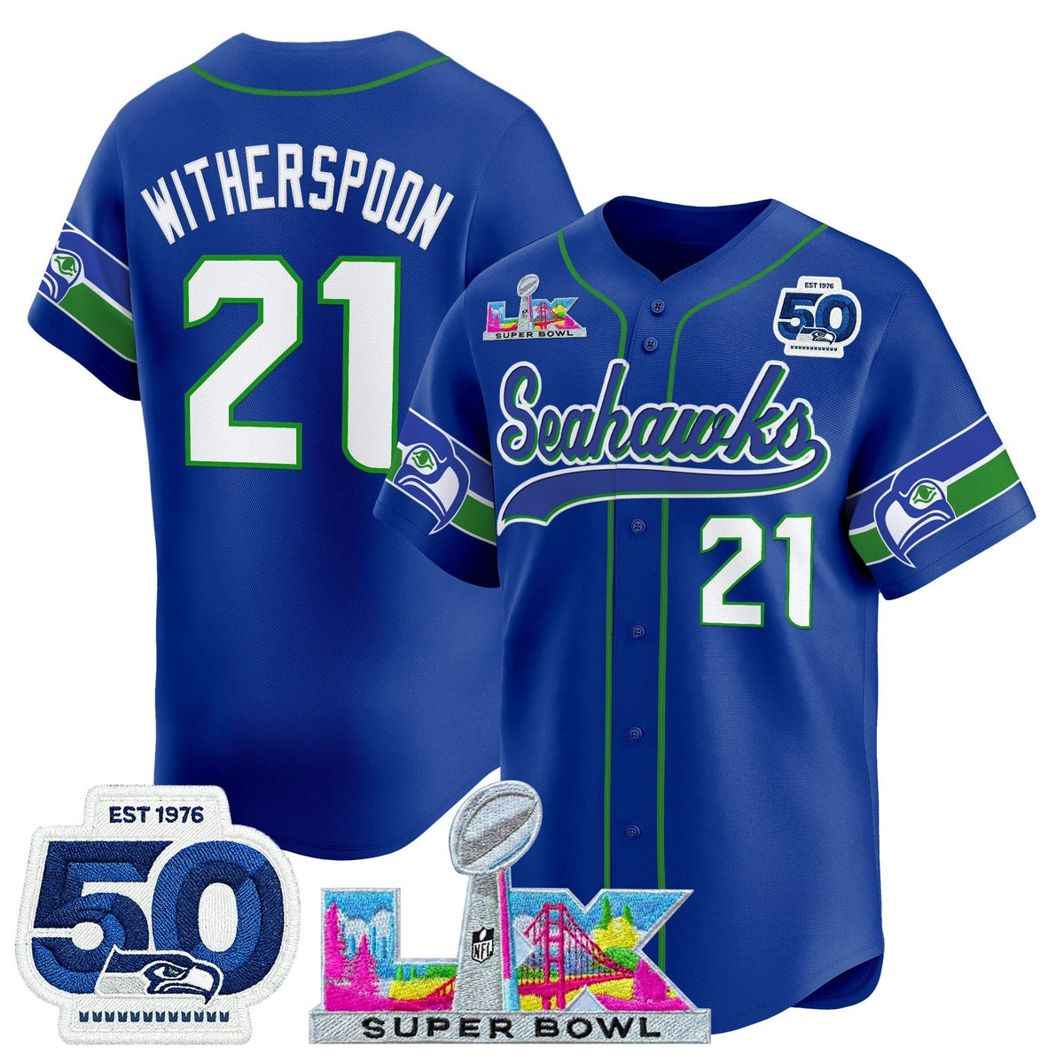 Men's Seattle Seahawks Super Bowl LX Vapor Baseball Jersey - All Stitched