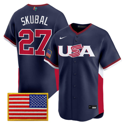 Men's Team USA World Baseball Classic Vapor Premier Jersey - 2026 Roster - All Stitched
