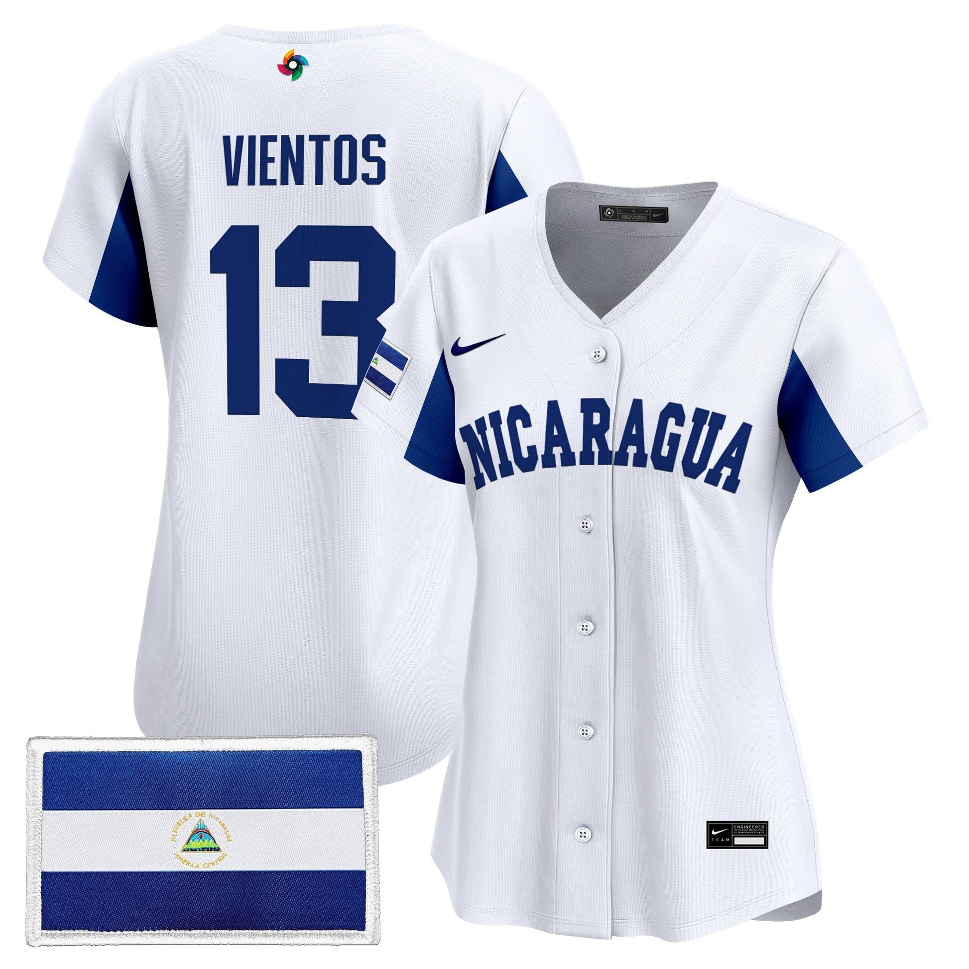 Women's Team Nicaragua 2026 World Baseball Classic Vapor Premier Jersey - All Stitched