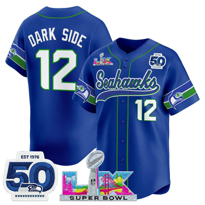Men's Seattle Seahawks Super Bowl LX Vapor Baseball Jersey - All Stitched