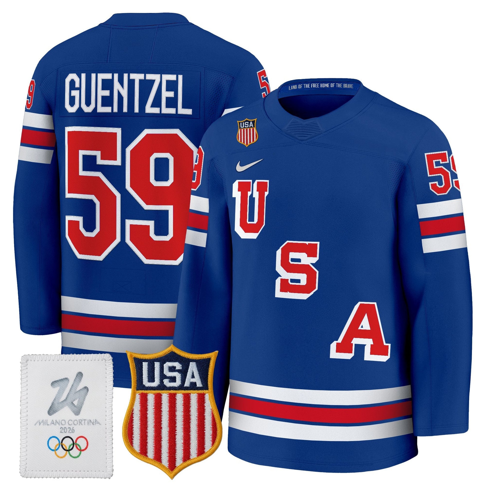 Men's 2026 USA Olympic Premium Hockey Jersey - All Stitched