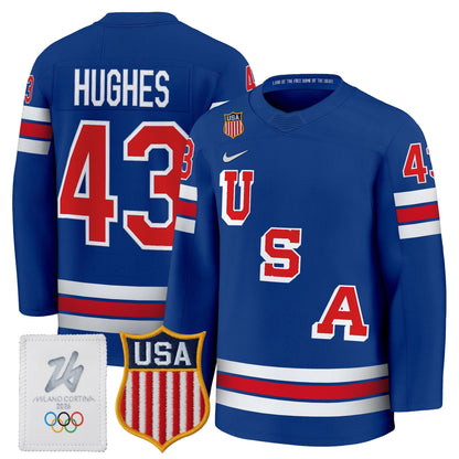 Men's 2026 USA Olympic Premium Hockey Jersey - All Stitched