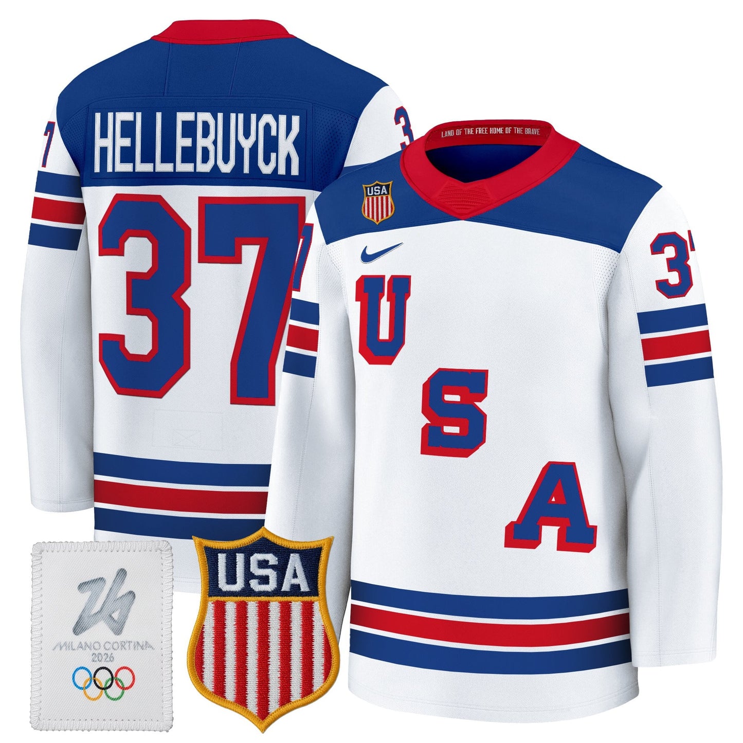 Men's 2026 USA Olympic Premium Hockey Jersey - All Stitched
