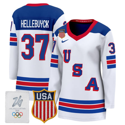Women's 2026 USA Olympic Premium Hockey Jersey - All Stitched