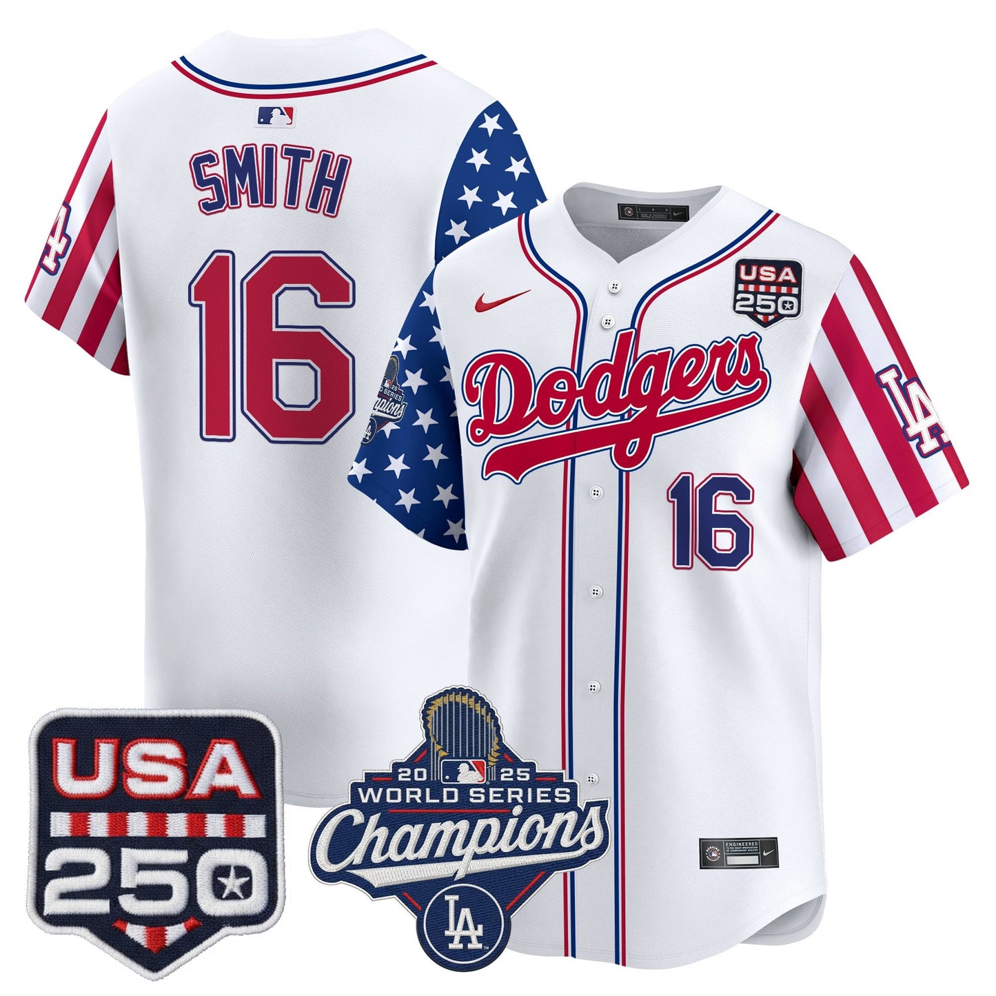 Los Angeles "Dodgers America250" Edition Vapor Premier Limited Jersey V2 - All Stitched