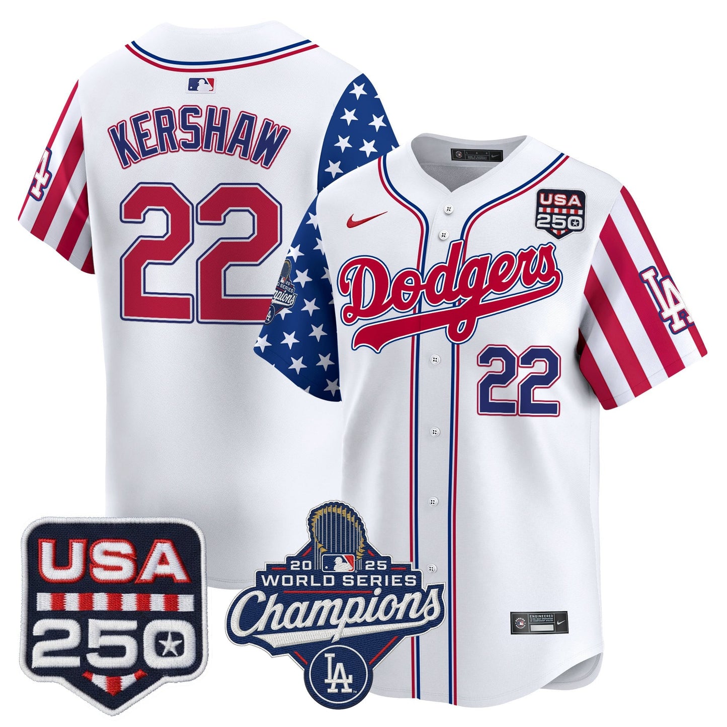Los Angeles "Dodgers America250" Edition Vapor Premier Limited Jersey V2 - All Stitched