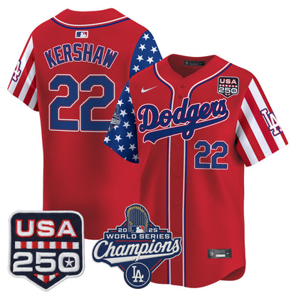 Los Angeles "Dodgers America250" Edition Vapor Premier Limited Jersey V2 - All Stitched