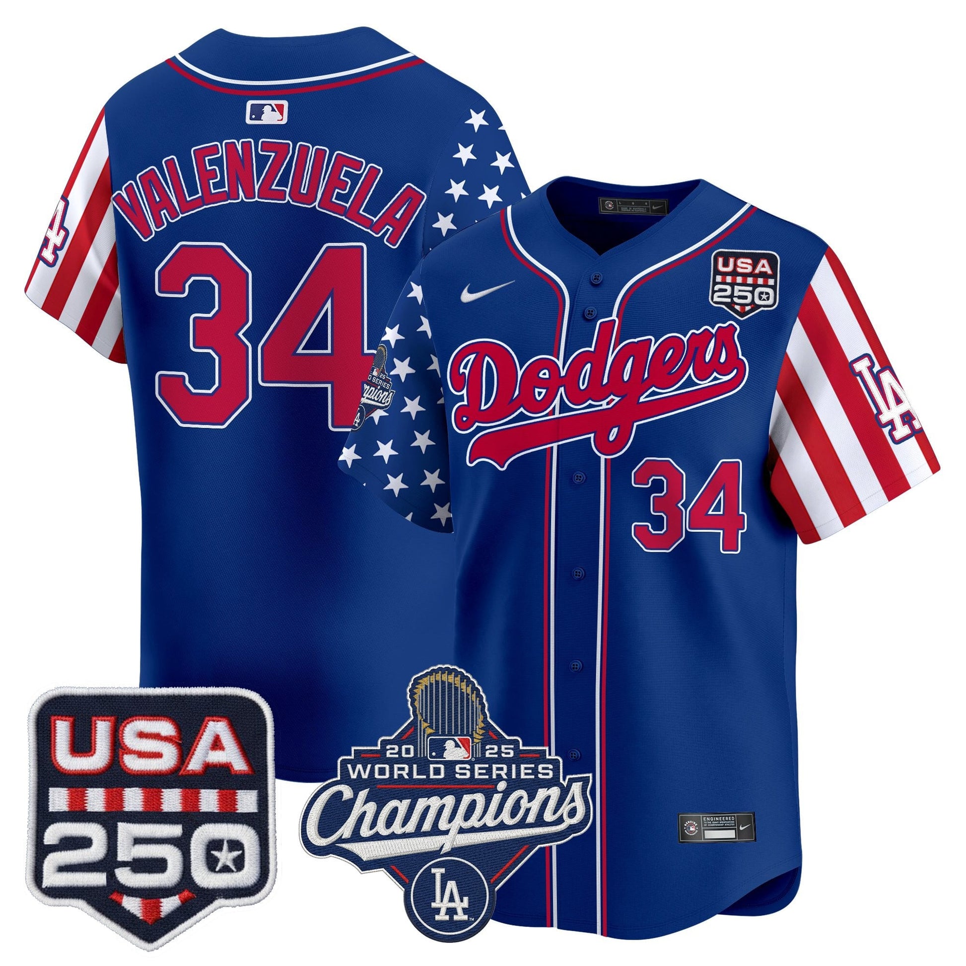 Los Angeles "Dodgers America250" Edition Vapor Premier Limited Jersey V2 - All Stitched